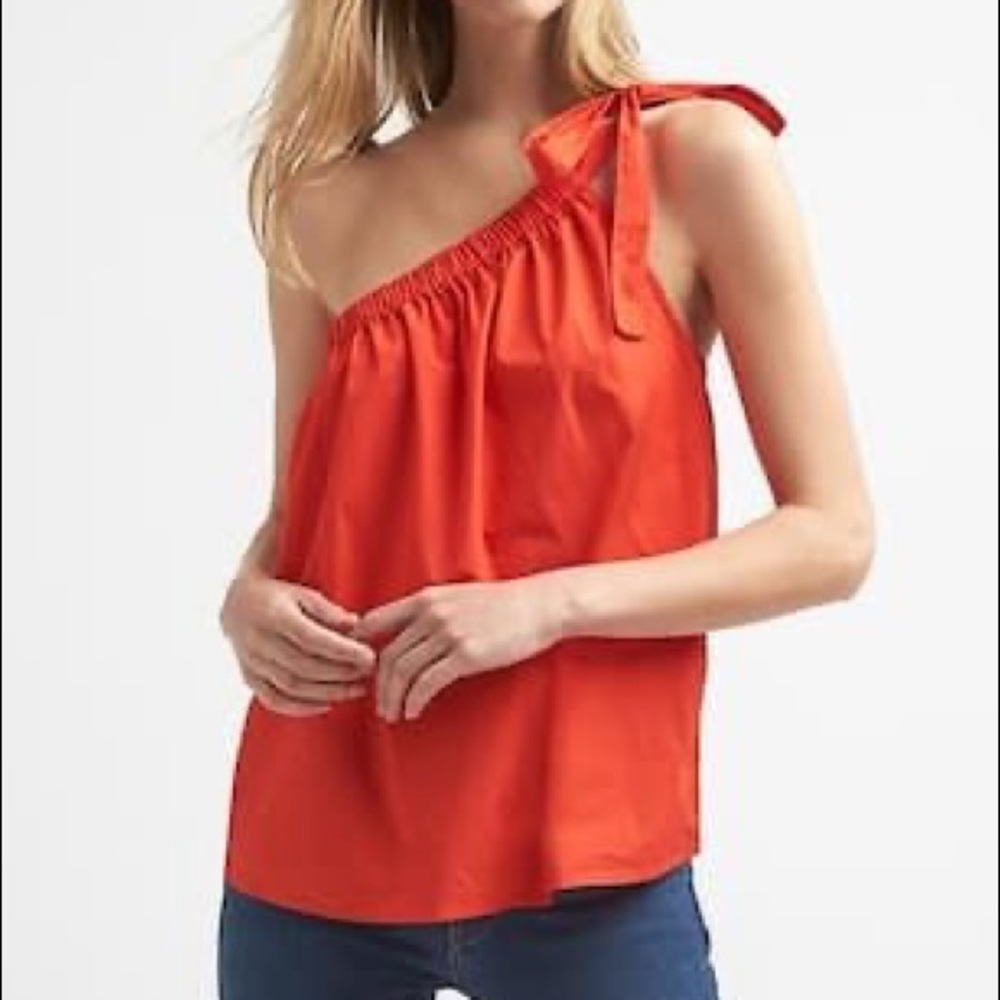 GAP One Shoulder Tie Top NWT
